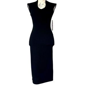 Almost Famous | Sleek Black Cocktail Dress w/ Zipper | Size Small